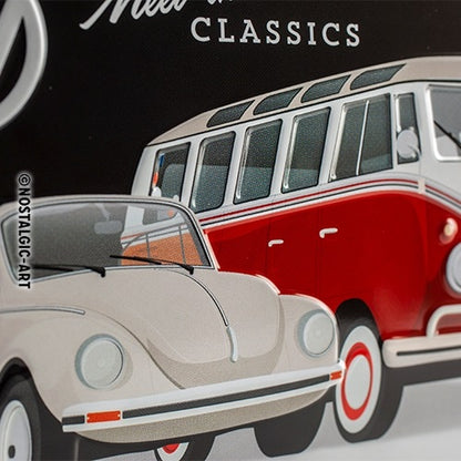 Metalen wandbord | Volkswagen | Meet The Classics | 15x20cm |