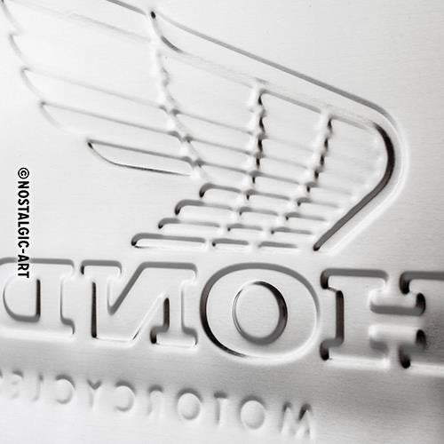 Metalen wandbord | Honda MC | Motorcycles Gold | 20x30cm |