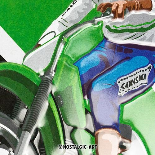 Metalen wandbord | Kawasaki KX | 30x20cm |