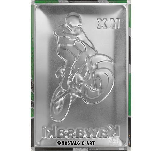 Metalen wandbord | Kawasaki KX | 30x20cm |
