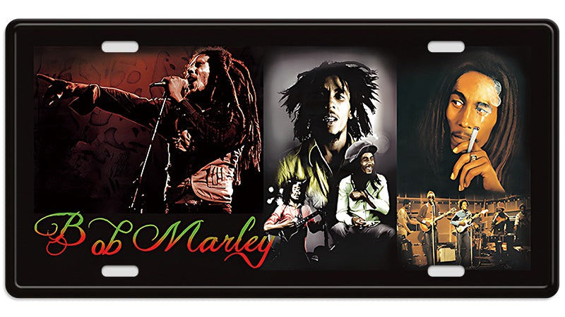 Metalen wandbord | Bob Marley | Kentekenplaat | 15x30cm |