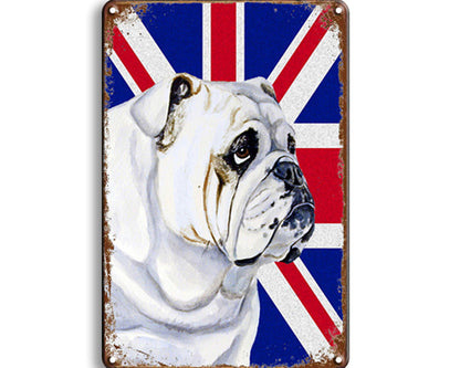Metalen wandbord | Engelse bulldog |