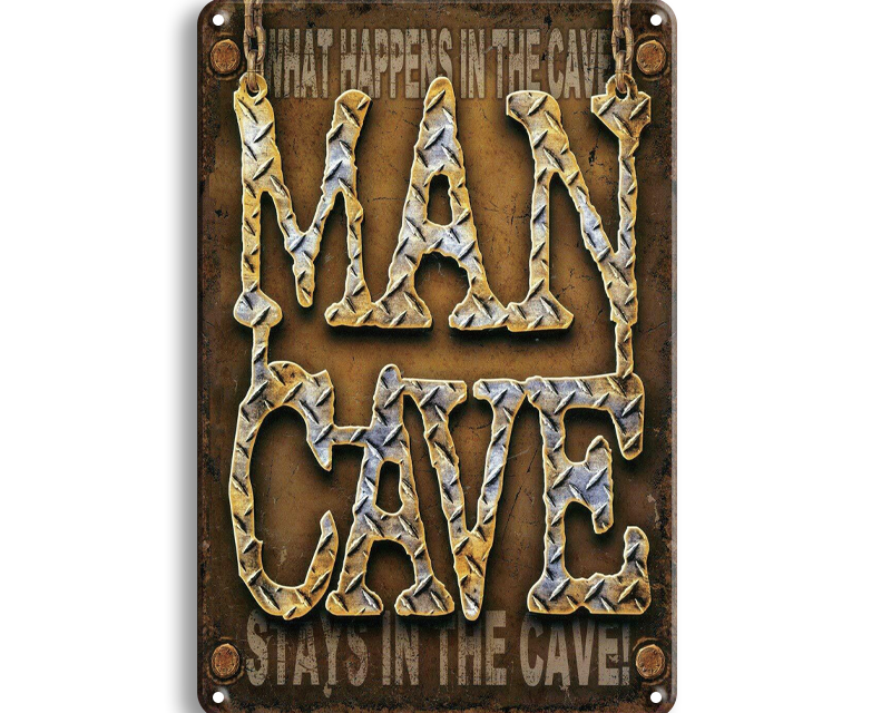 Metalen wandbord | What happens in the man cave stays in the cave #2 |