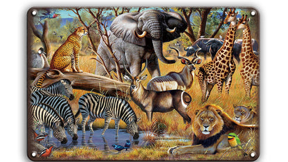 Metalen wandbord | Dieren |