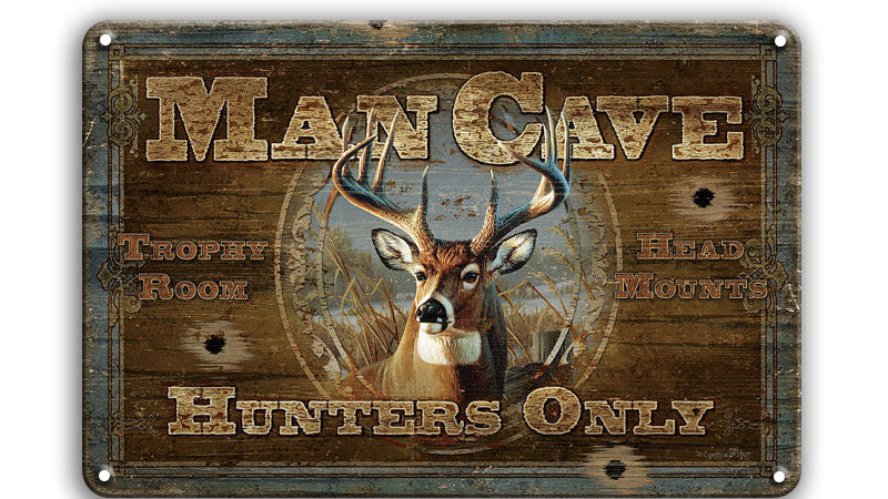 Metalen wandbord | Man cave | Hunters only |