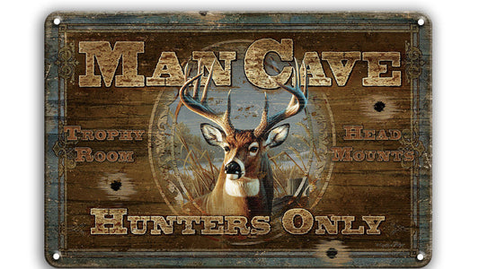 Metalen wandbord | Man cave | Hunters only |