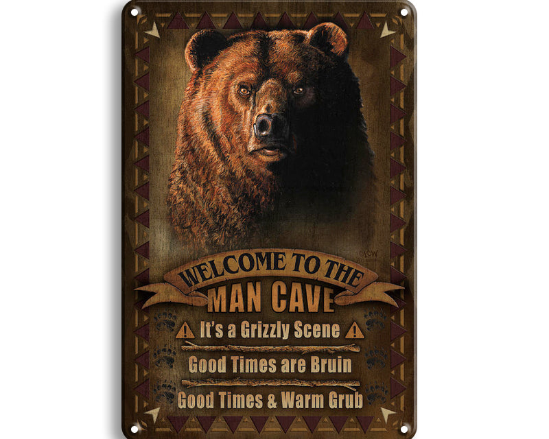 Metalen wandbord | Welcome to the man cave |