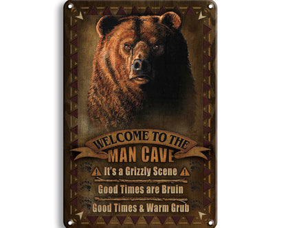 Metalen wandbord | Welcome to the man cave |