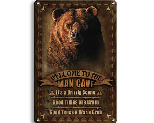 Metalen wandbord | Welcome to the man cave |