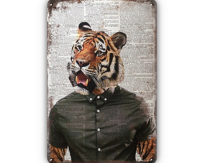 Metalen wandbord | Tijger |