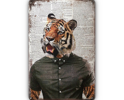 Metalen wandbord | Tijger |