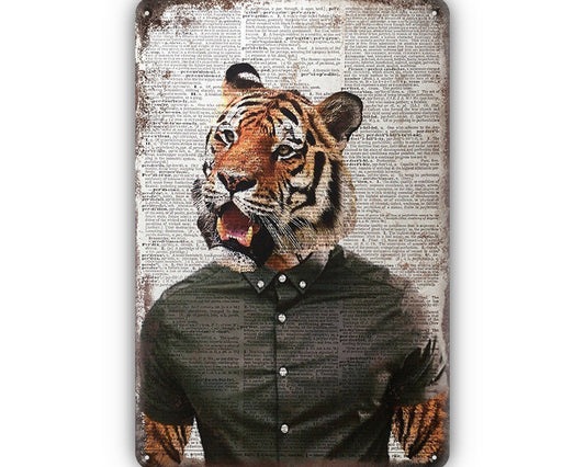 Metalen wandbord | Tijger |