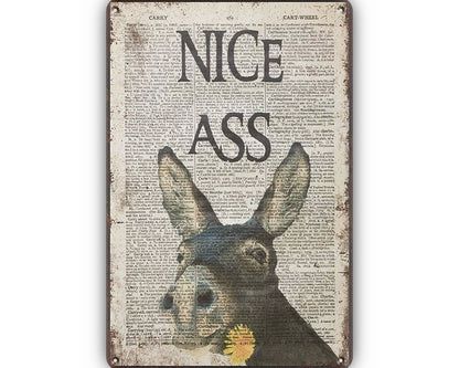 Metalen wandbord | Nice ass |