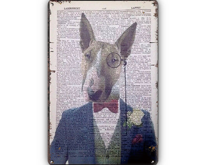 Metalen wandbord | Hond als professor |