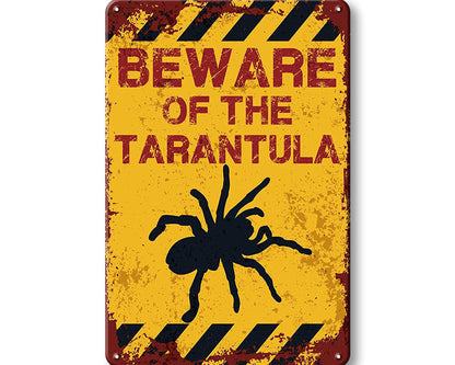 Metalen wandbord | Beware of the tarantula |