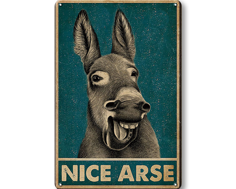 Metalen wandbord | Nice arse |