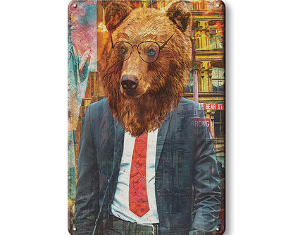 Metalen wandbord | Beer in pak |