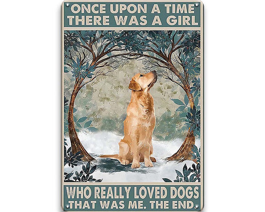 Metalen wandbord | Once upon a time there was a girl |