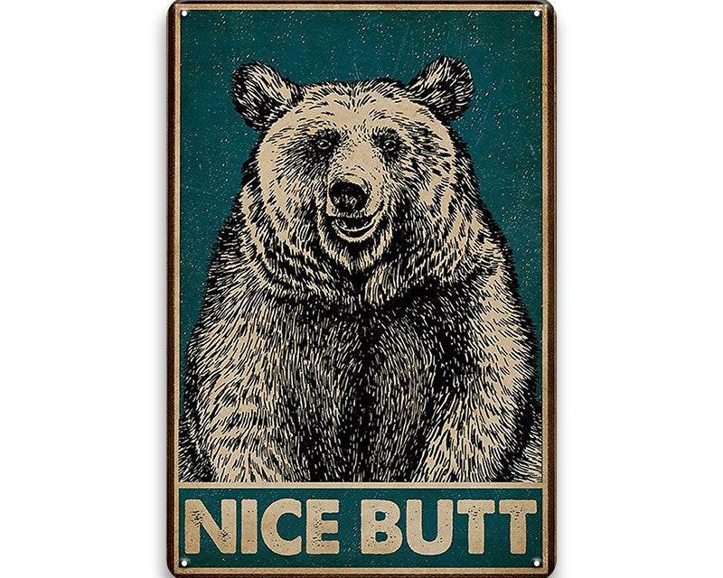 Metalen wandbord | Nice butt | Beer |