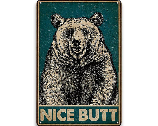 Metalen wandbord | Nice butt | Beer |