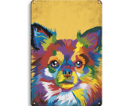 Metalen wandbord | Chihuahua langhaar |