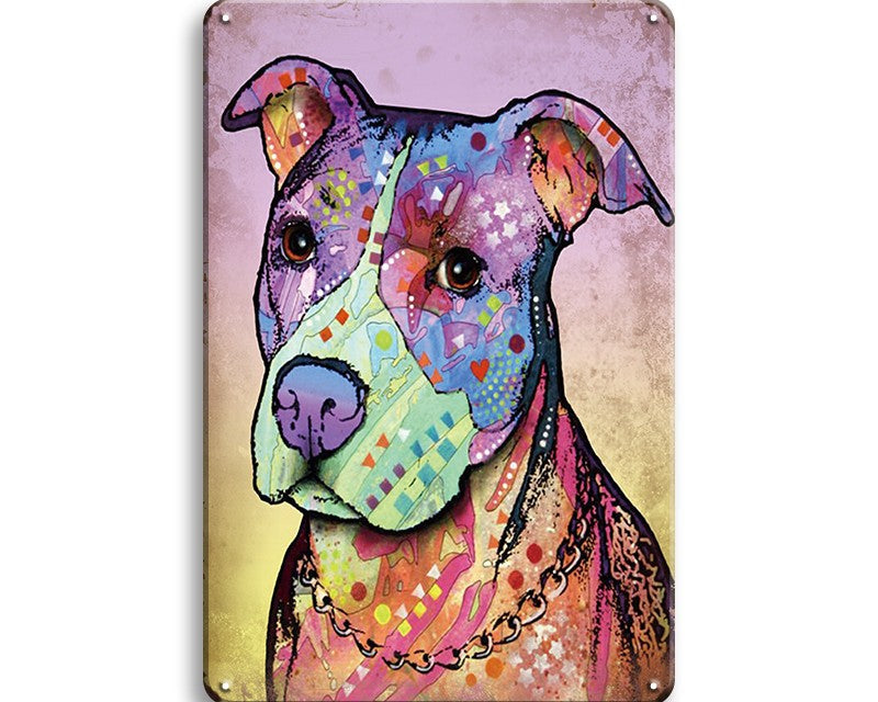 Metalen wandbord | Staffordshire-bulterriër |