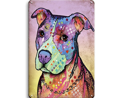 Metalen wandbord | Staffordshire-bulterriër |