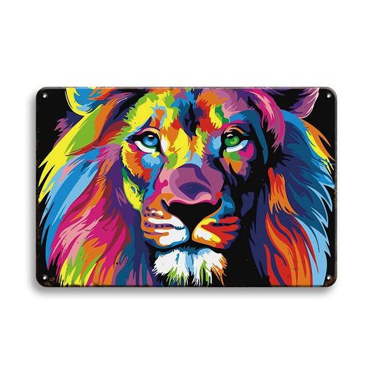 Metalen wandbord | Leeuw |