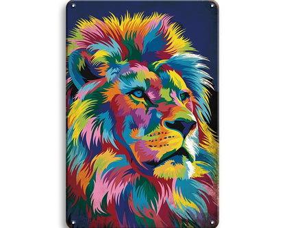 Metalen wandbord | Leeuw #2 |