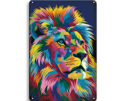 Metalen wandbord | Leeuw #2 |