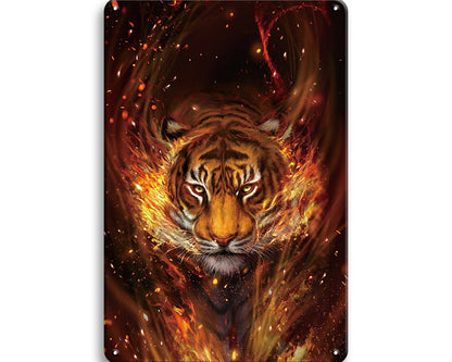 Metalen wandbord | Tijger |