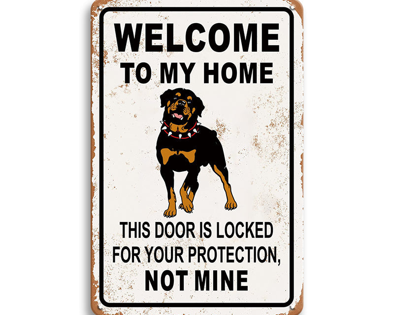 Metalen wandbord | Welcome to my home |