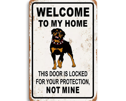 Metalen wandbord | Welcome to my home |