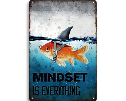 Metalen wandbord | Mindset is everything |