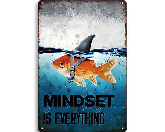 Metalen wandbord | Mindset is everything |