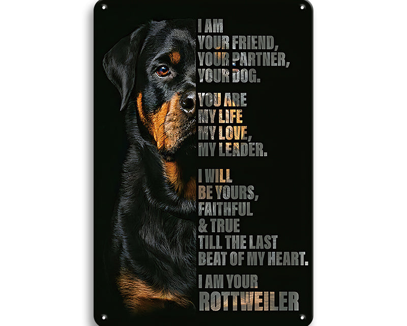 Metalen wandbord | I am your rottweiler |