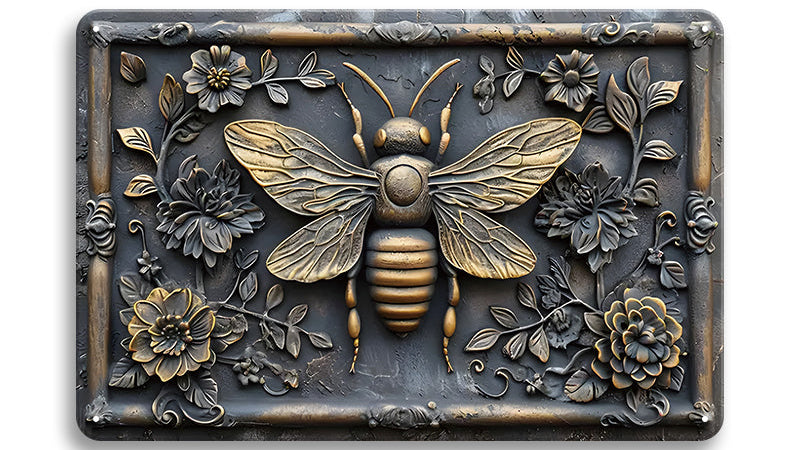 Metalen wandbord | Bij |