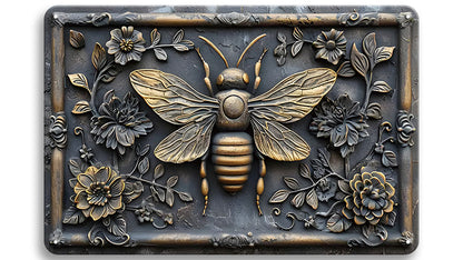 Metalen wandbord | Bij |