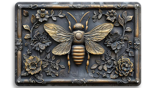 Metalen wandbord | Bij |