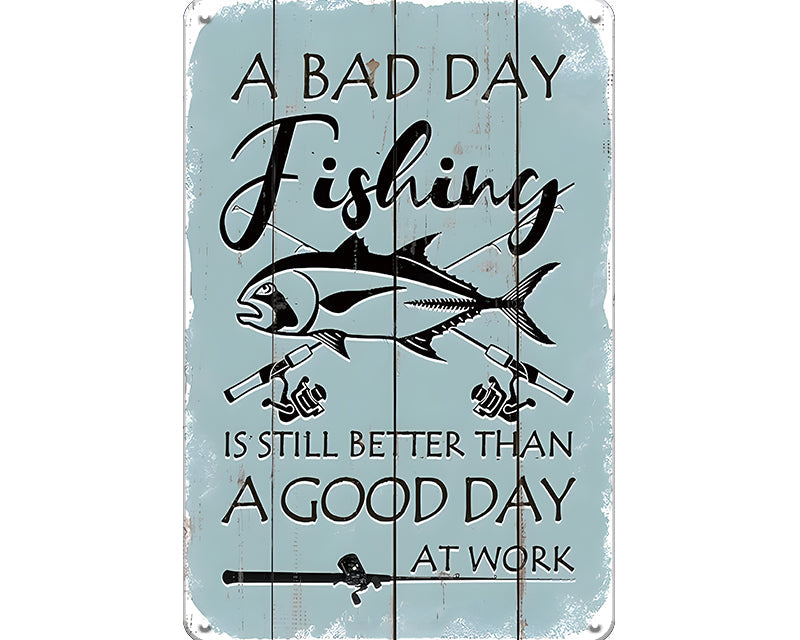 Metalen wandbord | A bad day fishing |