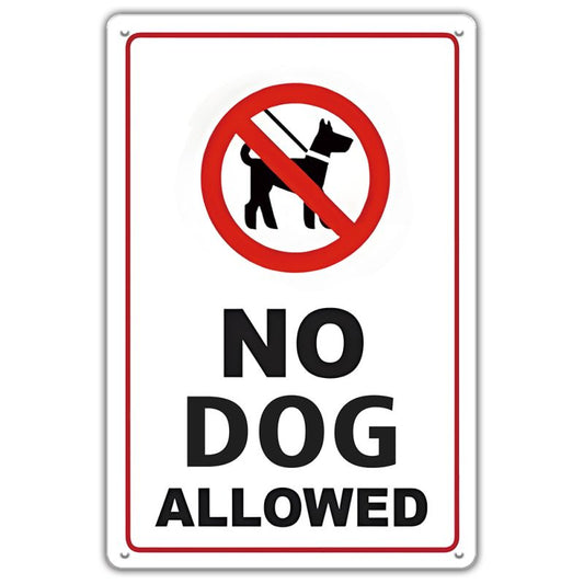 Metalen wandbord | No dog allowed |