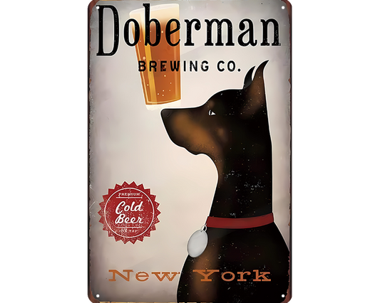 Metalen wandbord | Doberman brewing co. |