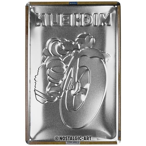 Metalen wandbord | Michelin | Motorcycle Bibendum | 30x20cm |