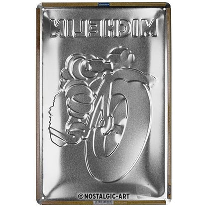 Metalen wandbord | Michelin | Motorcycle Bibendum | 30x20cm |