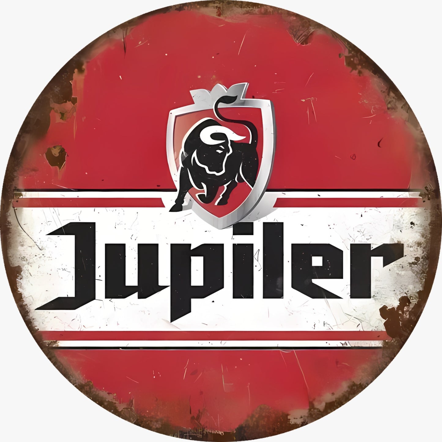 Metalen wandbord | Jupiler | 30CM | Rond |