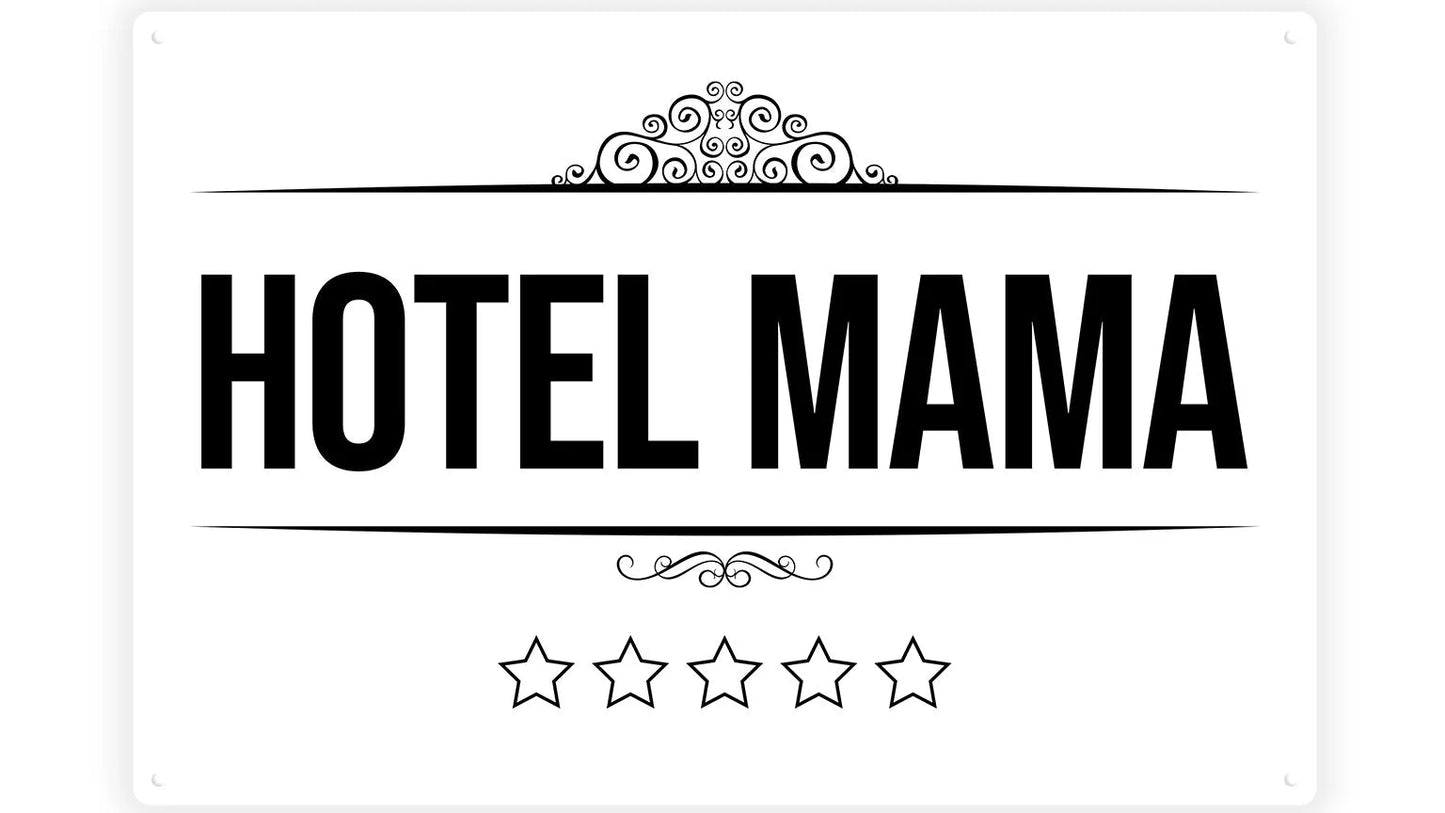 Metalen wandbord | Hotel mama | 5 sterren |