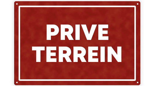 Metalen wandbord | Prive terrein |