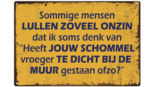 Metalen wandbord | Sommige mensen lullen zoveel onzin |