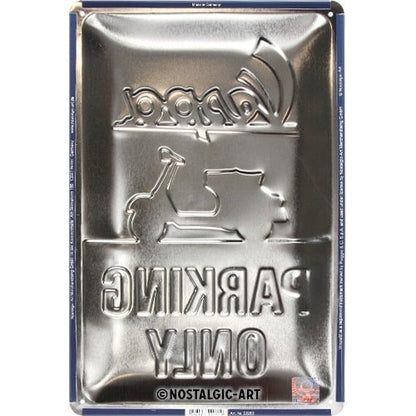 Metalen wandbord | Vespa parking only | 30x20cm |