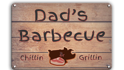 Metalen wandbord | Dad's barbecue |